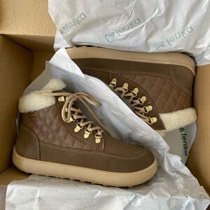 Be lenka Olivia nutty brown wool lined lace up boots